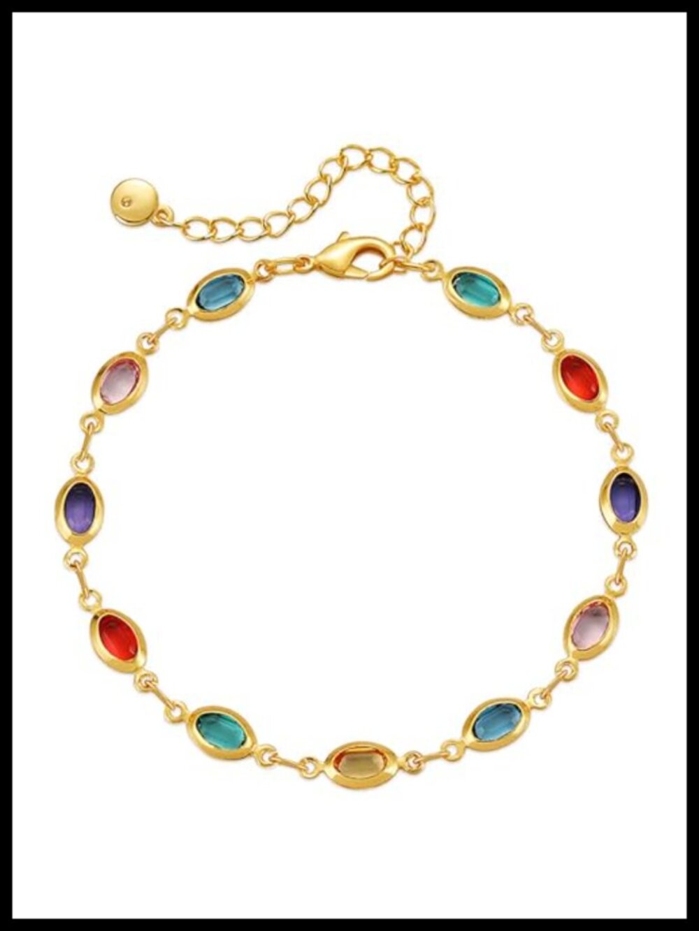18K Gold Plated Anklet Adjustable Chain Ankle Bracelet for Women